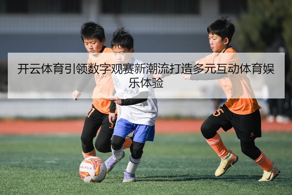 开云体育引领数字观赛新潮流打造多元互动体育娱乐体验